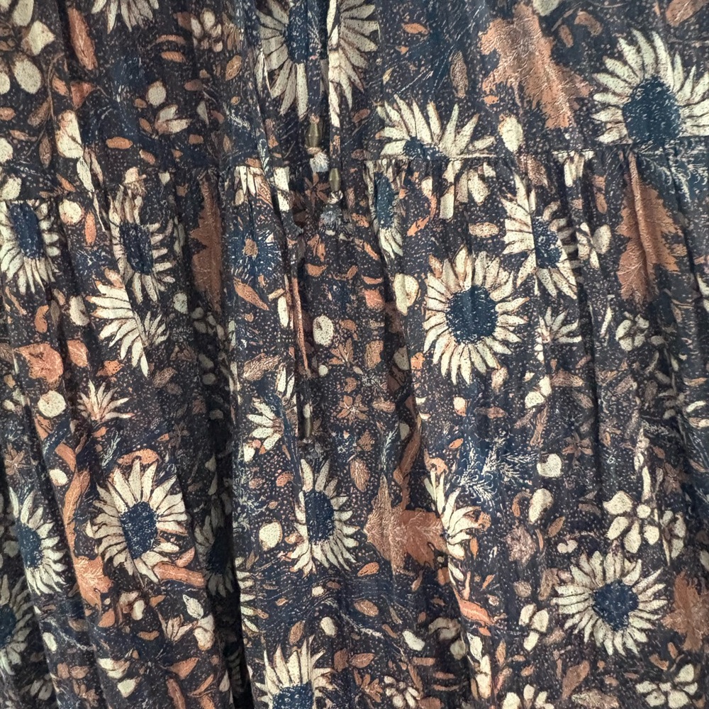 Ulla Johnson Black Floral Midi Dress - Picture 5 of 9